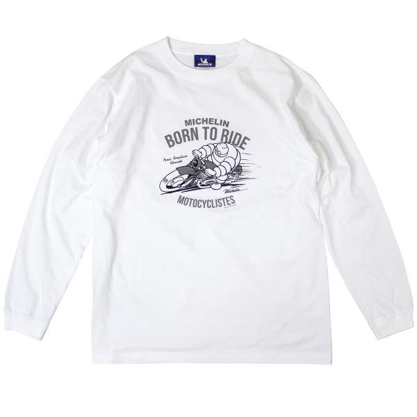 ミシュラン オフィシャル ライダー ロングスリーブ Tシャツ ホワイト 公式 Michelin 白 ...