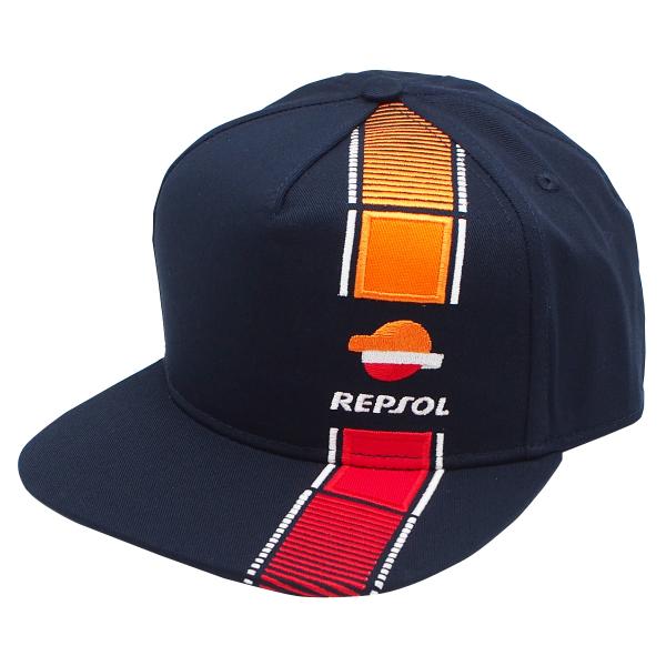 2024 レプソル レーシング オフィシャル ストライプ フラット キャップ ネイビー 帽子 紺 R...