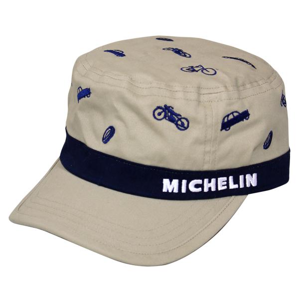 MICHELIN ミシュラン オフィシャル ワークキャップ Ride ベージュ ワッペン 刺繍 オフ...