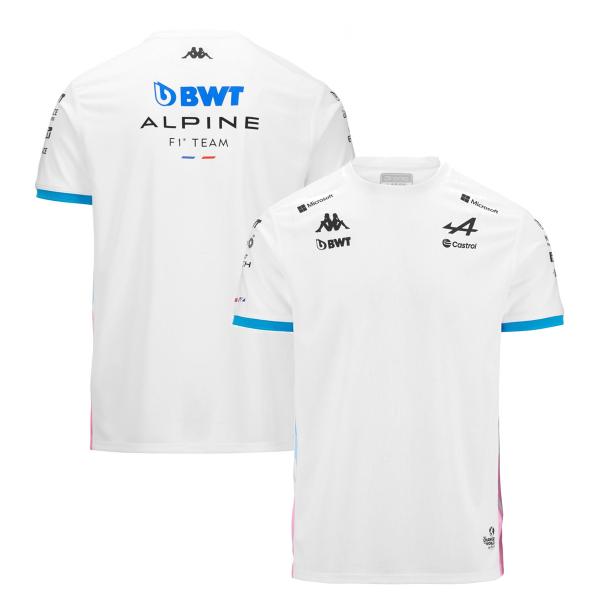 2024 アルピーヌ F1 チーム Tシャツ ホワイト 白 半袖 公式 オフィシャル kappa B...