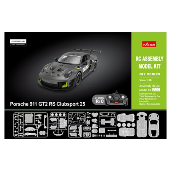 RASTAR 1/18 スケール プラモデルキット ラジコン ポルシェ 911 GT2 RS クラブ...