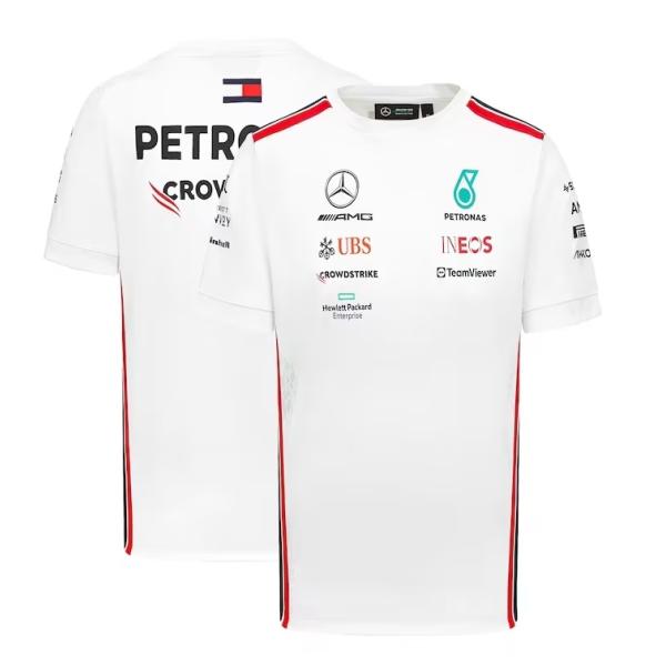 【30%OFF】2023 メルセデス AMG ペトロナス チーム オフィシャル Tシャツ ホワイト ...