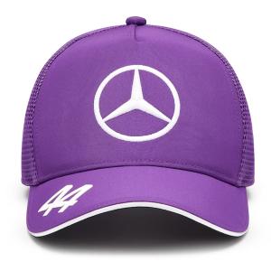 2024 メルセデス AMG ペトロナス ルイス ハミルトン ドライバー トラッカー ベースボール キャップ パープル F1 公式 オフィシャル Mercedes 帽子 紫｜Formula Sports
