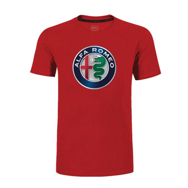 アルファロメオ オフィシャル ロゴ Tシャツ レッド 公式 ALFA ROMEO