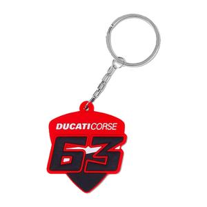 ドゥカティ DUCATI CORSE Racing オフィシャル #63 フランチェスコ バニャイア キーリング キーホルダー アクセサリー MotoGP バイク｜formula-sports