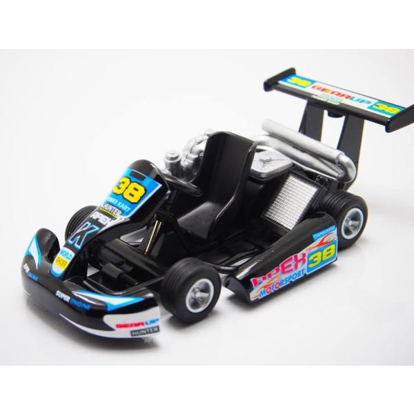 1/20 レーシング ゴーカート プルバック カー ブラック カート おもちゃ gcpb-bk