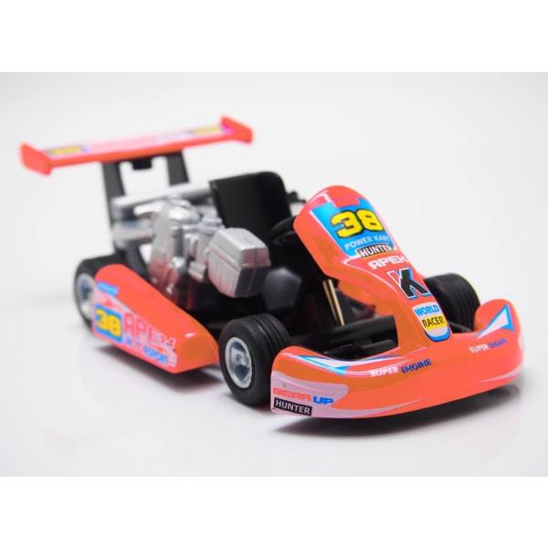 1/20 レーシング ゴーカート プルバック カー オレンジ カート おもちゃ gcpb-or