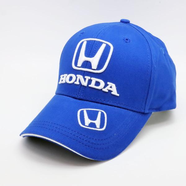 US限定 HONDA ホンダ オフィシャル クラシック ロゴ ベースボール キャップ 帽子 ブルー ...