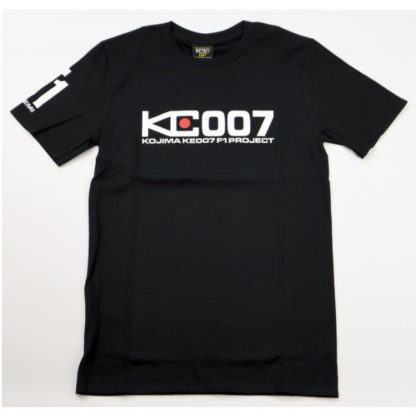 コジマ KE007 F1 プロジェクト チーム Tシャツ #51 長谷見 昌弘 ブラック 黒 レトロ...