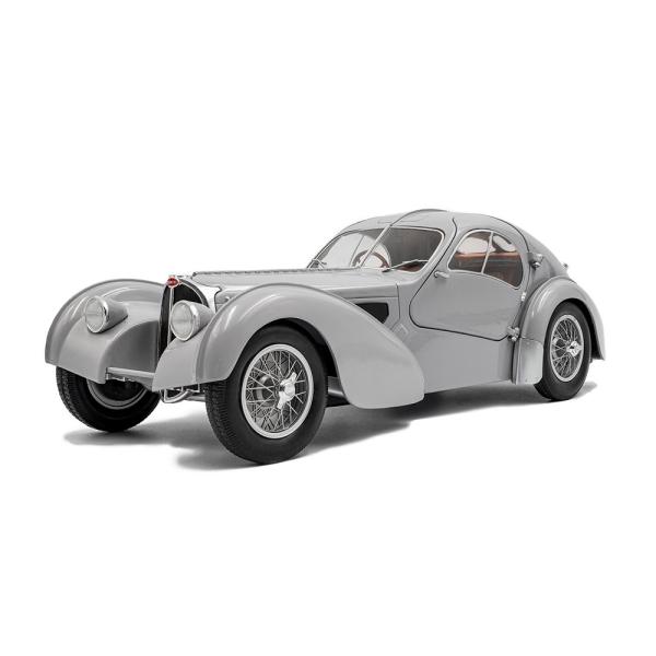 ソリド 1/18 ブガッティ タイプ57SC アトランティーク クーペ 1937年 マットシルバー ...