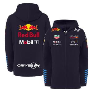 【キッズ用】 2024 オラクル レッドブル レーシング チーム フルジップ フーディ 公式 F1 RedBull HONDA ネイビーオフィシャル パーカー｜formula-sports