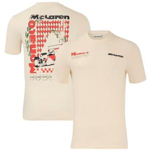 2024 マクラーレン F1 チーム モナコ ヘリテージ Tシャツ アイルトンセナ McLaren 公式 ストア ベージュ｜formula-sports