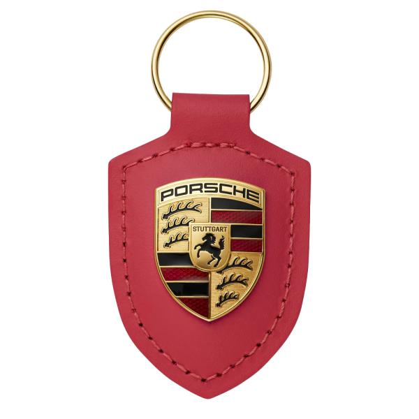 ポルシェ クレスト キーリング レッド キーホルダー porsche