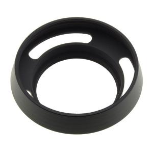 フード径:52mm クラシックメタル レンズフード カメラ用 ブラック 軽量で丈夫なアルミ合金製 口径52ミリ スクリュー ねじ込み式（黒