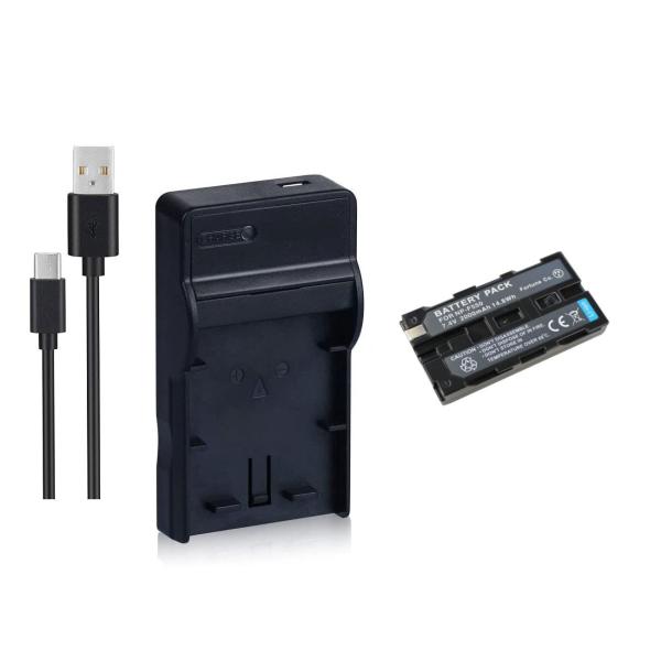 セットDC01 対応USB充電器とSony ソニー NP-F570 NP-F550 互換バッテリー