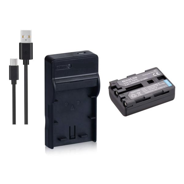セットDC01 対応USB充電器 と Sony ソニー NP-FM50 互換バッテリー