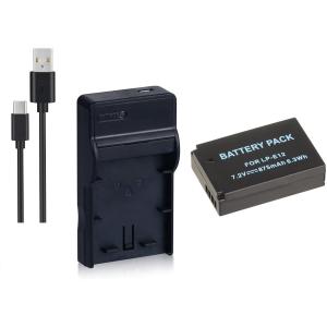 セットDC136 対応USB充電器 と Canon キヤノン LP-E12 互換バッテリー