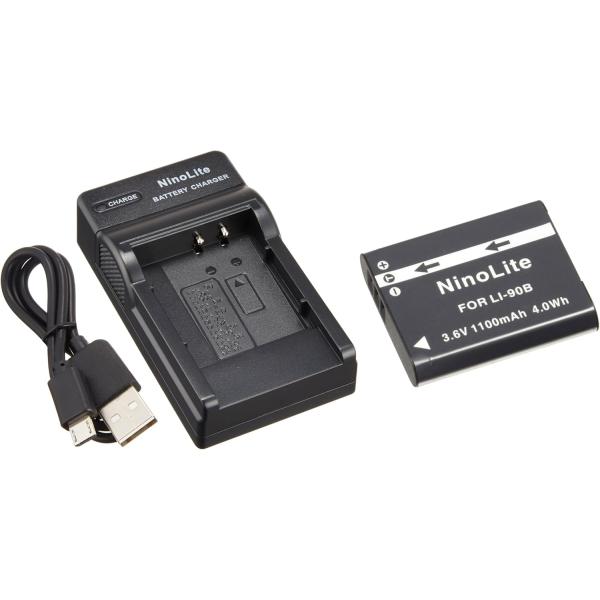 セットDC16 対応USB充電器 と OLYMPUS オリンパス LI-90B 互換バッテリー