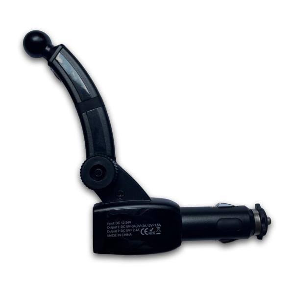 （ワイヤレス充電器 CMS1対応）取付器具 シガーソケット USB TypeA 電源付 ボール マウ...