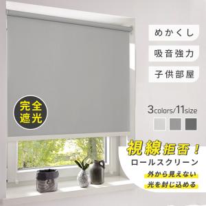 【完全遮光の安心感!】ロールスクリーン 遮光 遮...の商品画像