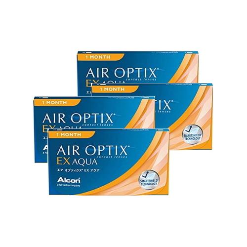 コンタクトレンズ 1ヶ月 エアオプティクスEXアクア 1ヶ月使い捨て 3枚入 4箱 AIR OPTI...
