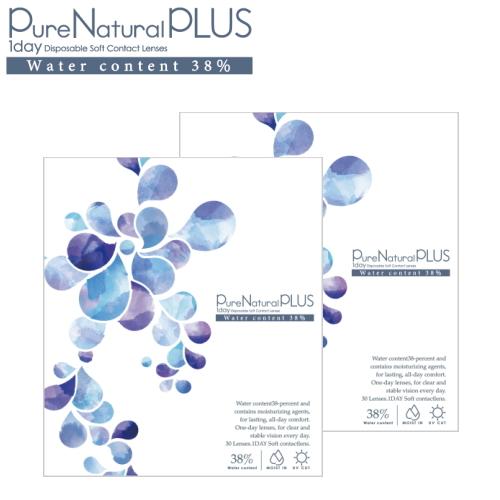 コンタクトレンズ 1day ピュアナチュラル プラス 38% 低含水 Pure Natural PL...