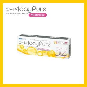 遠近両用コンタクトレンズ 1day シード ワンデーピュア マルチステージ 32枚 1dayPure...