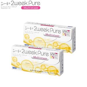遠近両用コンタクトレンズ 2week シード 2ウィークピュア マルチステージ 6枚入り 2箱 2w...