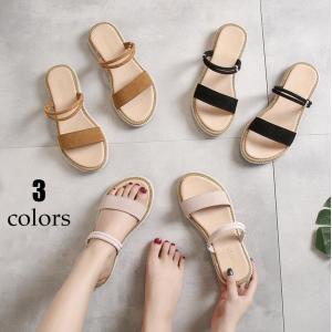 サンダル レディース   ピーチサンダル スリッパ  ローヒール フラットサンダル 小さいサイズ 大きいサイズ 海 歩きやすい 夏新作