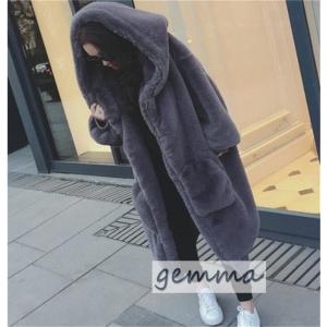 ムートンコート 暖かい ロング丈 ふわふわ ボリュームファーコート