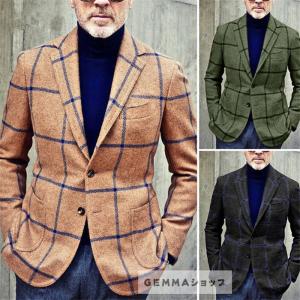 メンズジャケット チェック柄　格子縞 秋 新作 コート