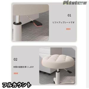 スツール キャスター付き 昇降式 ラウンドスツ...の詳細画像5