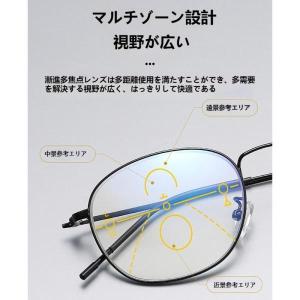 老眼鏡 遠近両用 メガネ ブルーライトカット機...の詳細画像2