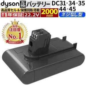 ダイソン Dyson バッテリー ネジ なし DC31 / DC34 / DC35 / DC44 / DC45 対応 22.2V 2000mAh 互換 【Type A】｜fortune