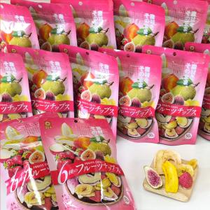 [ 愛記屋 ] 6種の フルーツ チップス 50g × 15 袋 おやつ おつまみ 食物繊維 果物 チップス 詰め合わせ くだもの ヘルシー