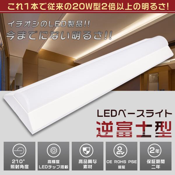 LEDベースライト 60CM LED蛍光灯 20W形 器具一体型 LEDキッチンベースライト 薄型直...