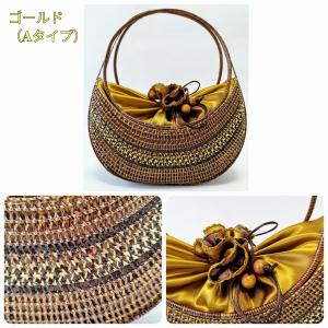 希少 リパオ編み カゴバッグ 新品 高級感 伝...の詳細画像2