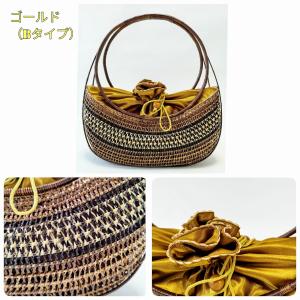 希少 リパオ編み カゴバッグ 新品 高級感 伝...の詳細画像3