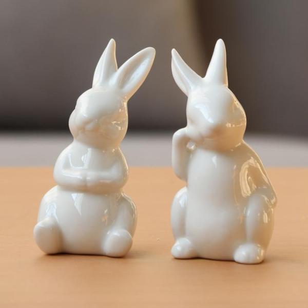 置物 干支 ウサギ うさぎ おしゃれ 北欧 陶器 磁器 縁起 新春飾り 癸卯 迎春 新年 兎 うさぎ...
