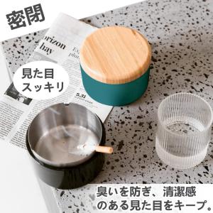 灰皿 おしゃれ 木製 ふた付き灰皿 大容量 蓋...の詳細画像4