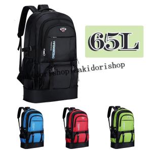 登山バッグ 登山用リュック 大容量 65L バックパック リュックサック 耐摩耗性 ひび割れ防止 登山 旅行 防災 遠足 軽量 撥水 アウトドア トラベルバッグ