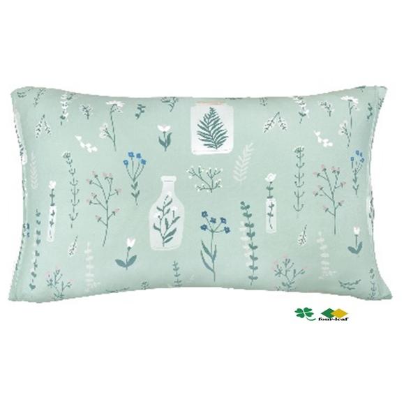 枕カバー 花柄 グリーン ＧＮ 冷感 ＆ パイルのびのび枕カバー 筒型 約36ｘ57ｃｍ 抗菌防臭加...