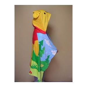 【販売終了】フード付きタオル「プーさん」 キャラクターバスタオル プールタオル ビーチタオル