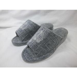 スリッパ ヒール ブラック 花柄ししゅう ＥＶＡ底 室内履き ルームシューズ ヒールスリッパ かかと...