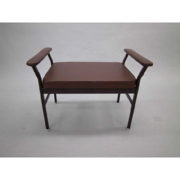 ◆【販売終了】完成品　スチール玄関ベンチ（ブラウン）　送料無料　（沖縄・離島不可）玄関スツール　介護...