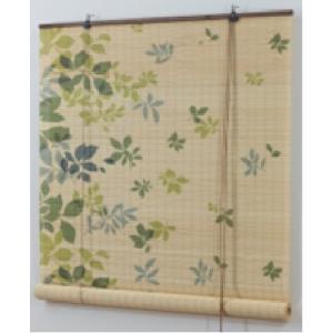 【販売終了】竹ロールスクリーン  葉柄 約 88ｃｍ×180ｃｍ  室内用　アウトレット品 （沖縄・...