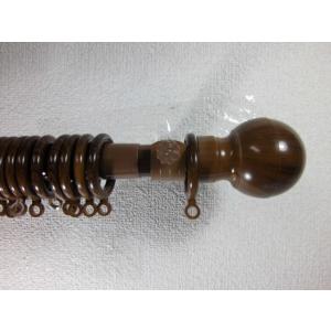 ◆【販売終了】木目調伸縮シングルカーテンレール（ラッシュ）2.1mＳ   送料無料（沖縄・離島不可）...