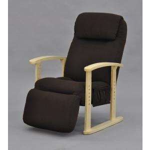 ◆【販売終了】ハイバック　高座椅子 ブラウン 代引き不可　送料無料（沖縄・離島不可）組立椅子 １人掛...