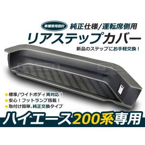 トヨタ ハイエース 100系 サイドステップカバー ステンレス アルミ縞板