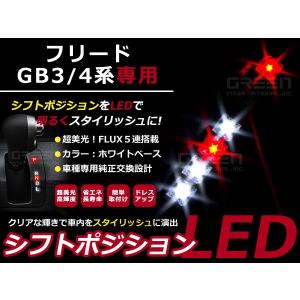 フリードGB3/GB4 LEDシフトポジション シフトレバー シフトノブ LED ライト イルミネーション カー用品 内装 アクセサリー